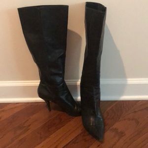 Nine West black leather boots